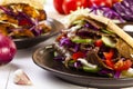 Beef Kebab in a bun Royalty Free Stock Photo
