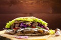Beef Kebab in a bun Royalty Free Stock Photo