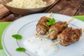 Beef kebab with with couscous Royalty Free Stock Photo