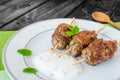 Beef kebab with with couscous Royalty Free Stock Photo