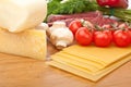 Beef Lasagna Ingredients Royalty Free Stock Photo