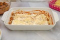 Beef lasagna step by step recipe. Assemble the lasagna