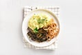 Beef liver with mashed potatoes and onion Royalty Free Stock Photo