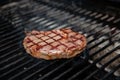 Beef Loin Top Sirloin Steak Cooking on the Grill Royalty Free Stock Photo