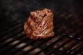 Beef Loin Top Sirloin Steak Cooking on the Grill Royalty Free Stock Photo