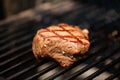 Beef Loin Top Sirloin Steak Cooking on the Grill Royalty Free Stock Photo