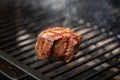 Beef Loin Top Sirloin Steak Cooking on the Grill Royalty Free Stock Photo