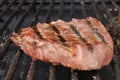 Beef Loin Top Sirloin Steak on the Grill Royalty Free Stock Photo