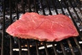 Beef Loin Top Sirloin Steak on the Grill Royalty Free Stock Photo