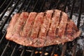 Beef Loin Top Sirloin Steak on the Grill Royalty Free Stock Photo