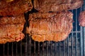 Beef meat barbecue grilled with embers and smoke Royalty Free Stock Photo