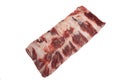 Beef Meat. Raw Black Angus Marbled Beef Ribs Isolated Royalty Free Stock Photo