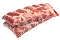 Beef Meat. Raw Black Angus Marbled Beef Ribs Isolated Royalty Free Stock Photo