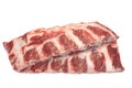 Beef Meat. Raw Black Angus Marbled Beef Ribs Isolated