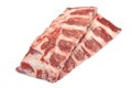 Beef Meat. Raw Black Angus Marbled Beef Ribs Isolated