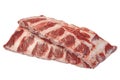 Beef Meat. Raw Black Angus Marbled Beef Ribs Isolated