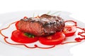 Beef meat served on plate Royalty Free Stock Photo