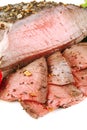 Beef meat served with slice Royalty Free Stock Photo