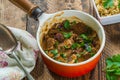 Beef and mushroom Strogonoff with rice Royalty Free Stock Photo