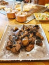 Beef and mushroom tepanyaki, Traditional japanese food, Japan Royalty Free Stock Photo