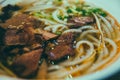 Beef noodles, Chinese noodles, soup Royalty Free Stock Photo