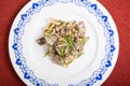 Beef noodles with leek Royalty Free Stock Photo