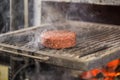 Beef or pork meat barbecue burgers for hamburger prepared grilled Royalty Free Stock Photo