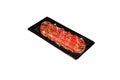 Beef Oyster Blade Slices on Black Plate - Isolated Culinary Elegance with Clipping Path