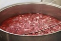 A large pot of beef Royalty Free Stock Photo