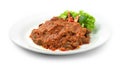 Beef Rendang Dry Curry Daging Authentic Traditional Indonesia, Malaysia Food Style Royalty Free Stock Photo