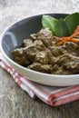 Beef Rendang, Indonesian food. Royalty Free Stock Photo