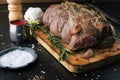 Beef roulade with smoked bacon and rosemary