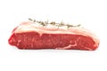 Beef rumpsteak with thyme twig Royalty Free Stock Photo