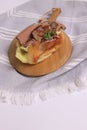 Beef Sandwich on White background