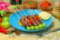 Beef satay Royalty Free Stock Photo