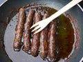 Beef sausages Royalty Free Stock Photo