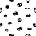 Beef seamless pattern background icon