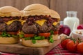 Beef Sliders with homemade barbecue sauce Royalty Free Stock Photo