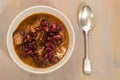 Beef soup with kidney bean Royalty Free Stock Photo