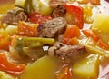 Beef soup Lecho Royalty Free Stock Photo