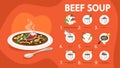 Beef soup recipe. Cooking tasty dinner at home