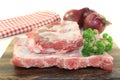 Beef spare ribs with parsley and onions