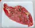 Beef steak natural isolated on whiteb Royalty Free Stock Photo