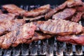Beef steak on grill Royalty Free Stock Photo