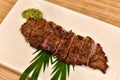 Beef steak on plate, Grilled japanese wagyu steak.