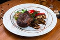 beef steak with grilled vegetables on a plate Royalty Free Stock Photo