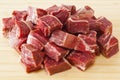 Beef Stew Meat Raw Royalty Free Stock Photo