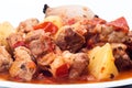 Beef stew, potatoes and onion Royalty Free Stock Photo