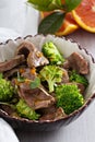 Beef stewed with broccoli Royalty Free Stock Photo