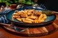 Beef stewed with penne Royalty Free Stock Photo